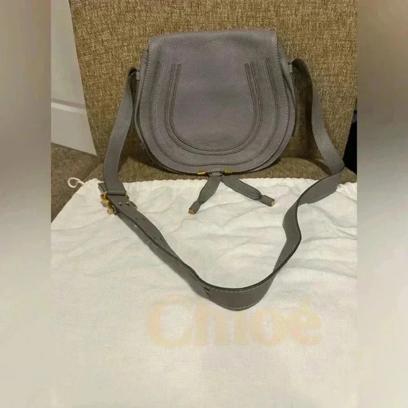 ❤️ AUTHENTIC CHLOE MED. MARCIE HOBO LEATHER SADDLE CROSSBODY PURSE W/ DUSTBAG ❤️ - Picture 1 of 14